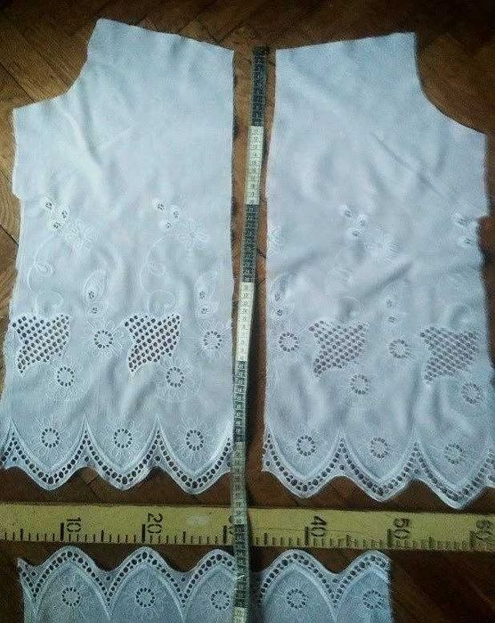 ткань хлопок белый с вышивкой ришелье 4 куска для детей, прочего