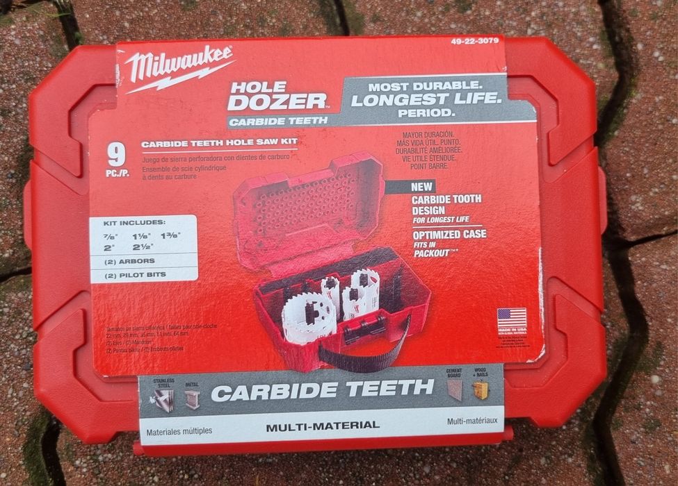 Otwornice Hole Dozer Milwaukee z Węglikiem Wolframu zestaw