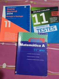 Exames 11 Ano, matemática, biologia  e geologia