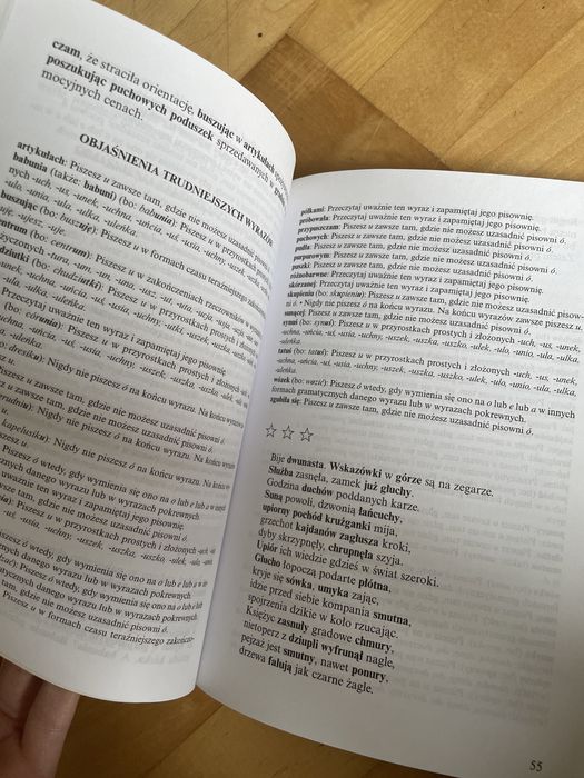 dyktanda z wyjaśnieniem