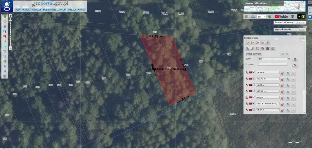 Działki leśne w gminie Łopuszno i Słupia Konecka