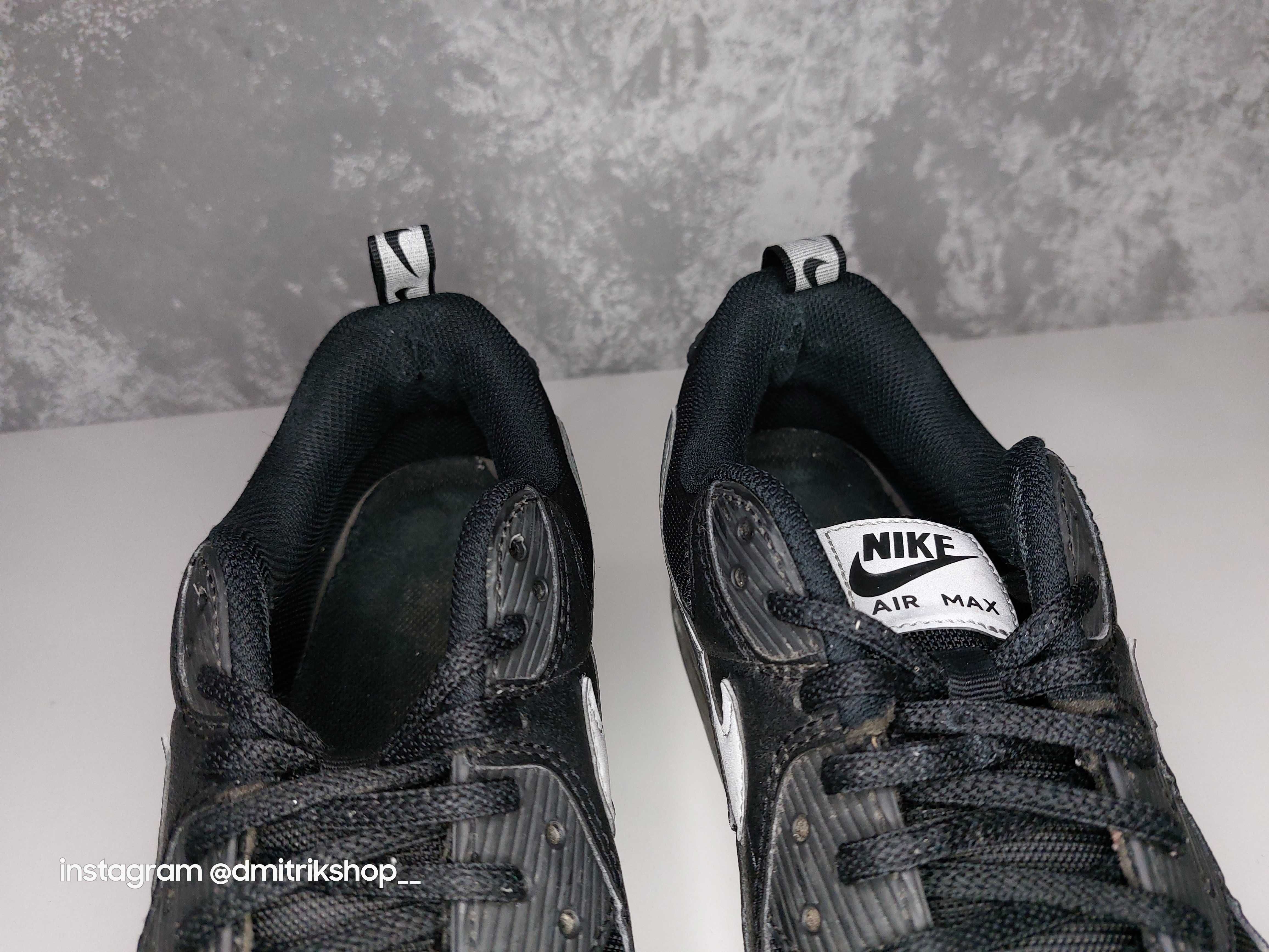 Кросівки чоловічі Nike Air Max 90 Black Silver p42 кроссовки мужские