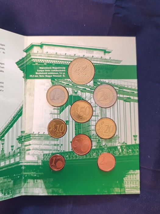 Set Conjunto Euro - Holanda 2003 BNC Referendo adesão da Hungria à UE