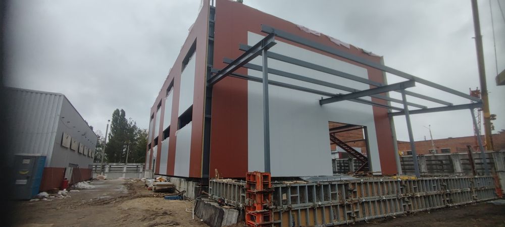 Монтаж сендвич-панелей, профлиста, металлоконструкций