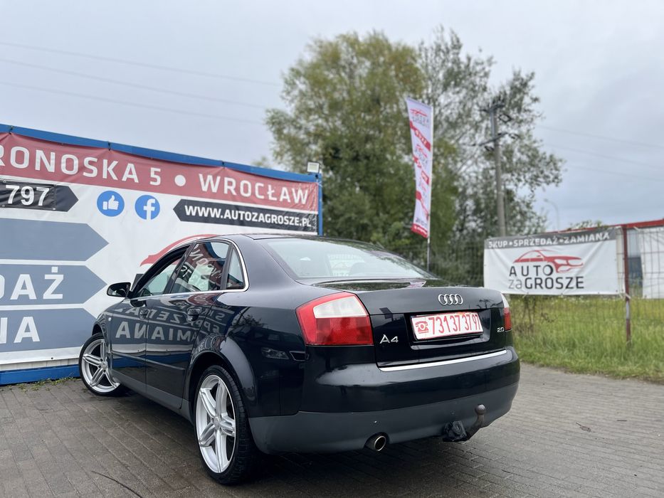 Audi A4B6 2.0 Benzyna//Długie opłaty//Alufelgi//HAK//Zadbany//Zamiana