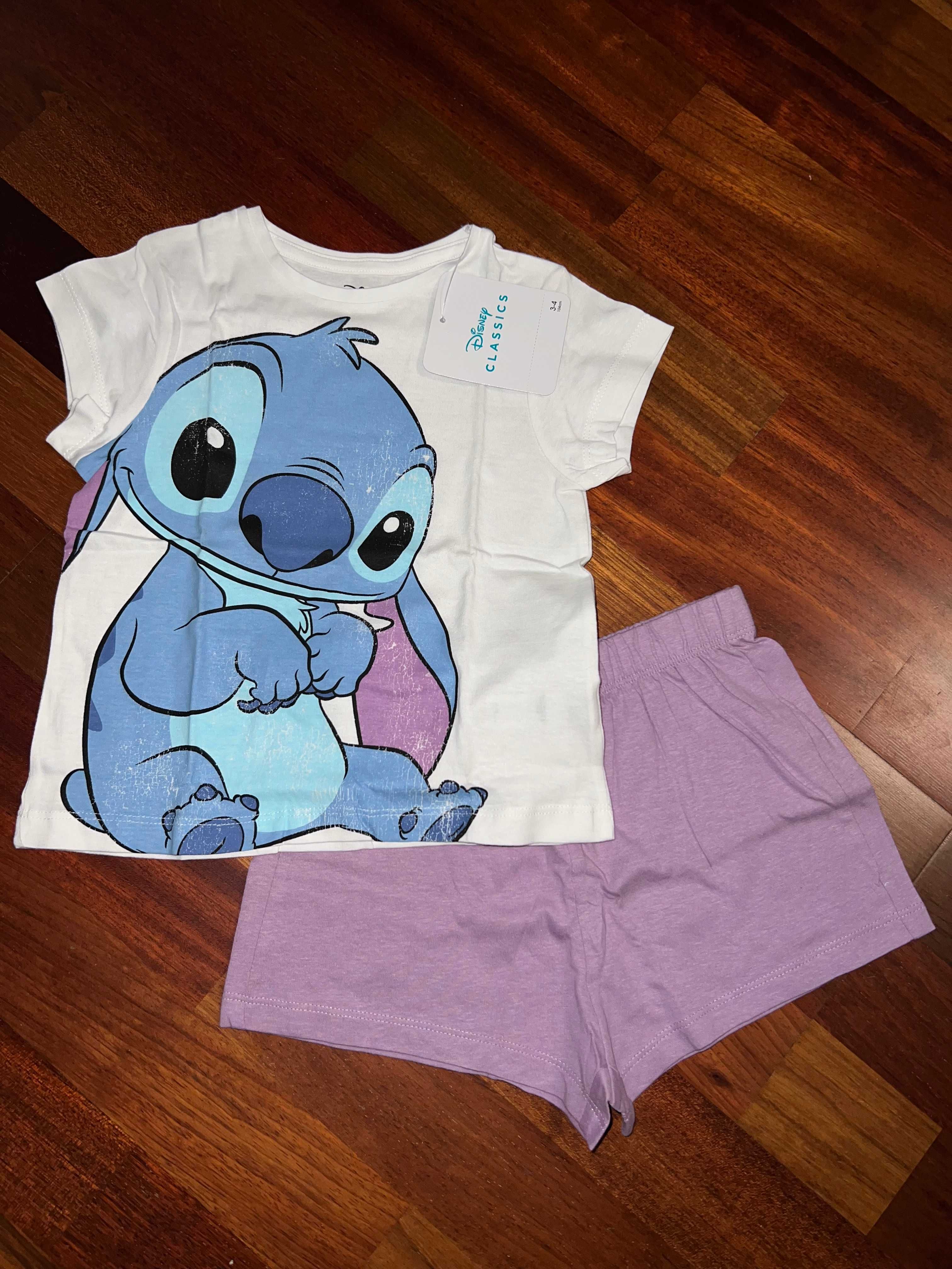 Bajkowa Piżamka dziewczęca letnia Disney Stitch 98-104  nowa