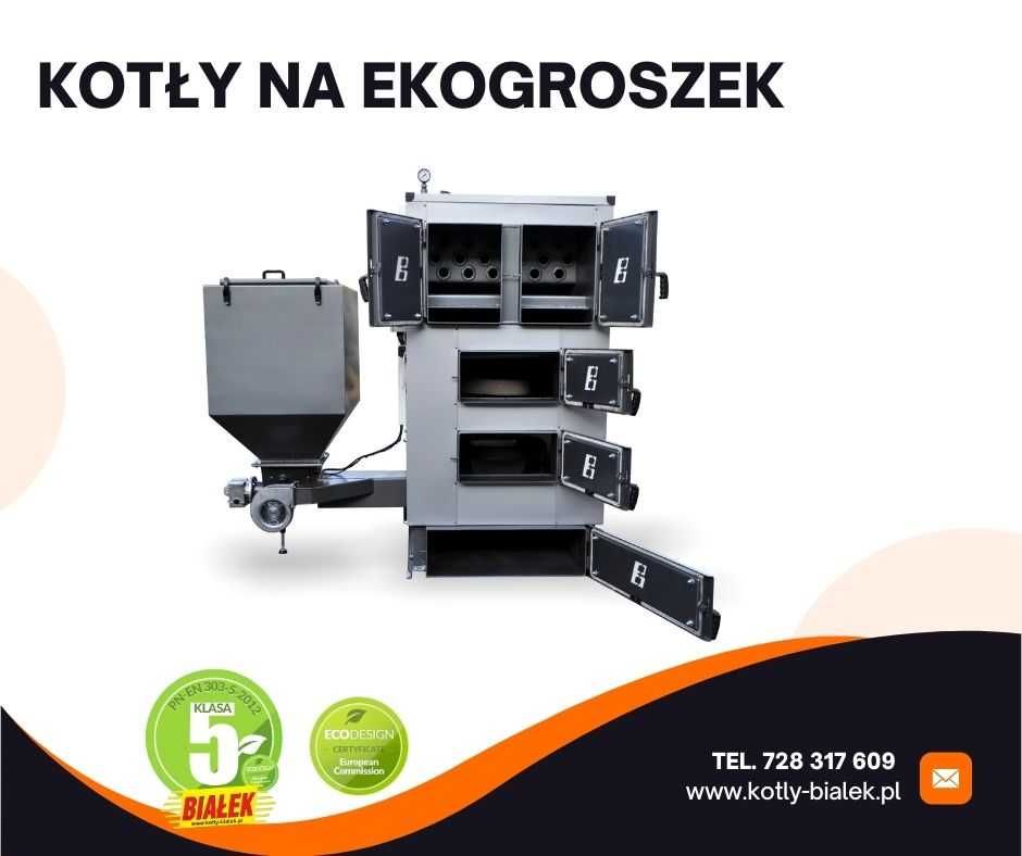 Kocioł Piec z podajnikiem na ekogroszek 100kW do 1400mkw PRODUCENT