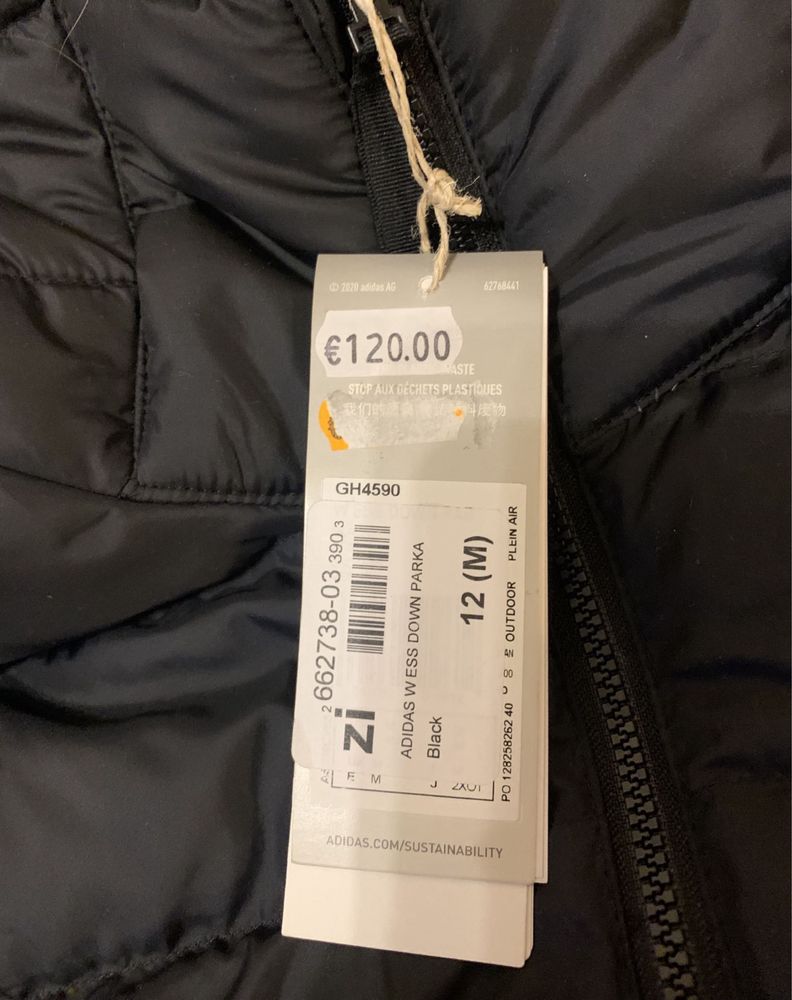 S i МКуртка ADIDAS Ess Parka пуховик пальто подовжена тоненька тепла