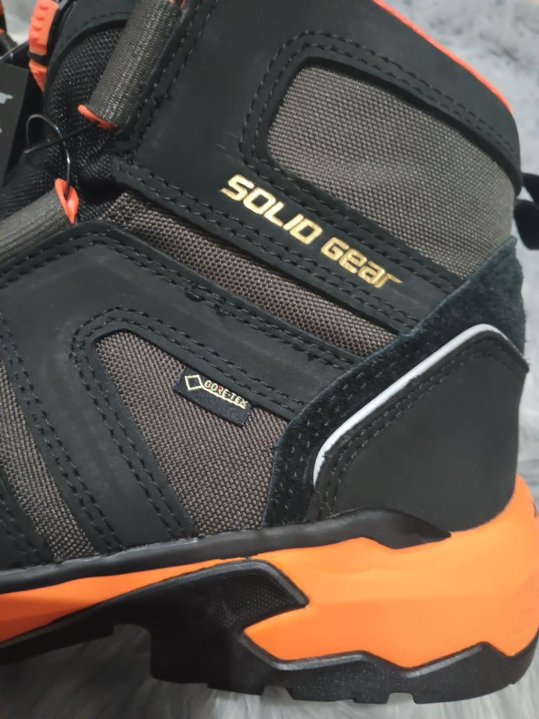 Lekkie buty obuwie robocze męskie BHP Solid Gear 46 GORE-TEX nubuk