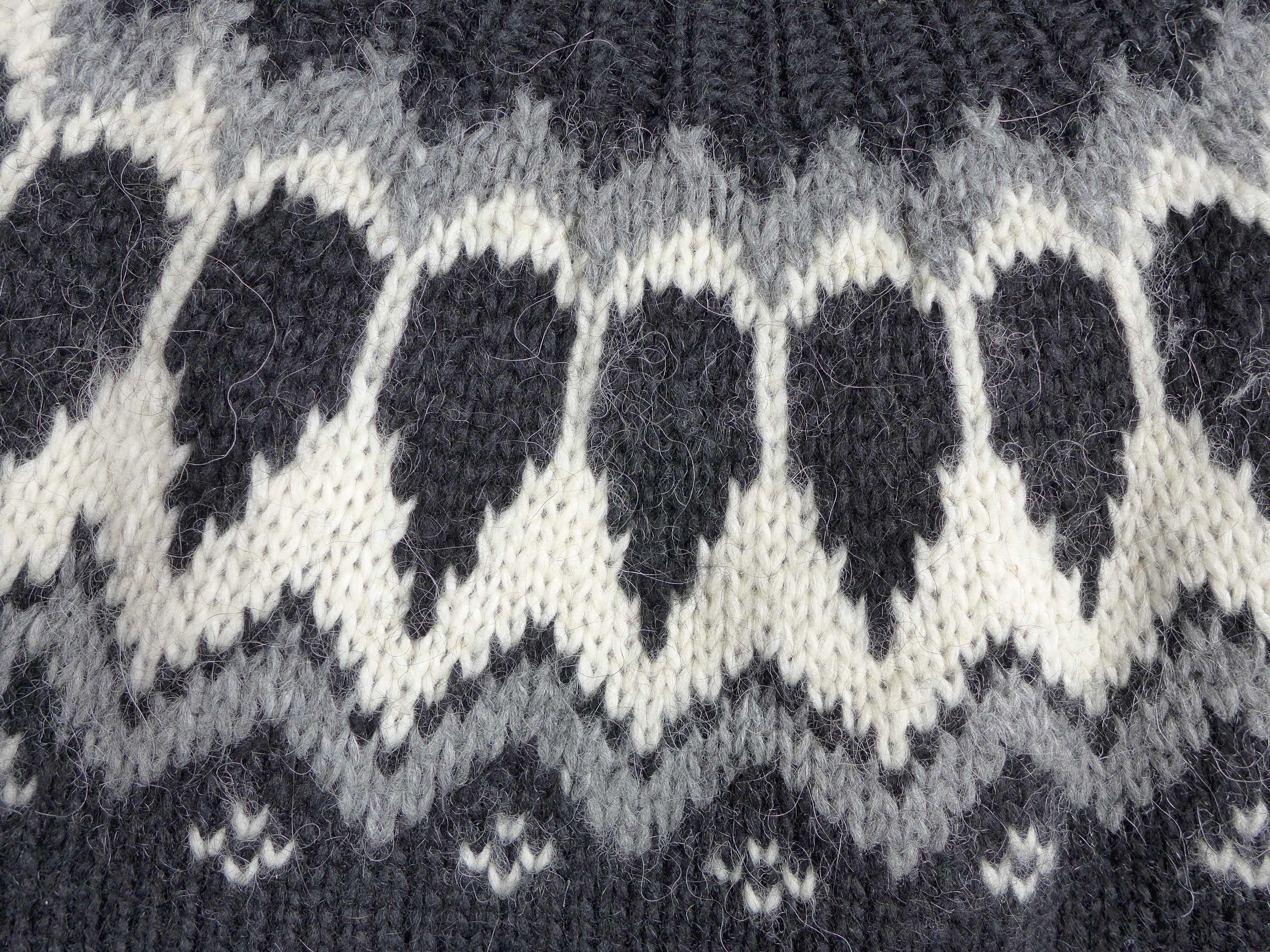 Handmade Wełniany Sweter LOPAPEYSA islandzki norweski 36 S Wełna LOPI