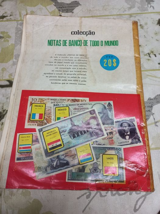 Caderneta completa - coleção notas de banco de todo o mundo