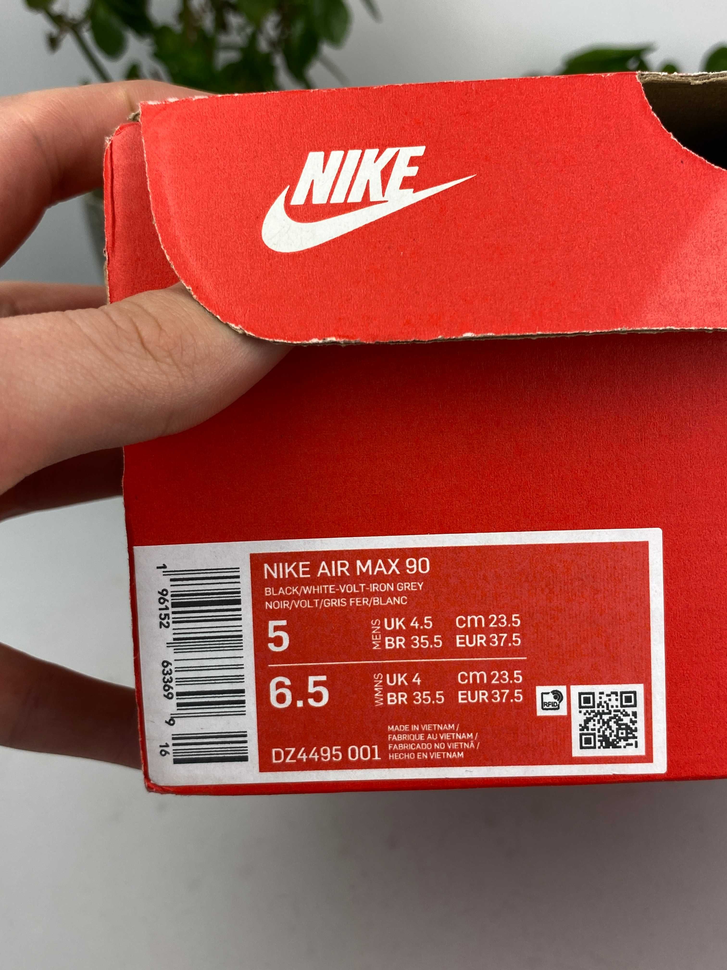 białe czarne zielone buty nike air max 90 r. 37,5 n160