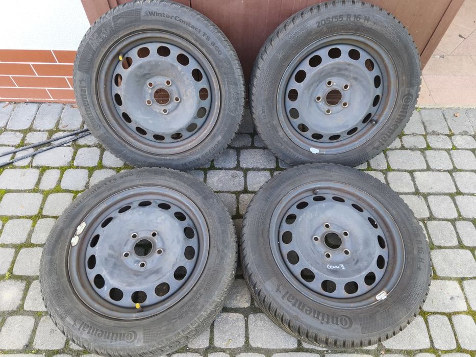 Koła zimowe 5x112 205/55/16 Continental 2x2023 8,2mm, 2x2016 7mm