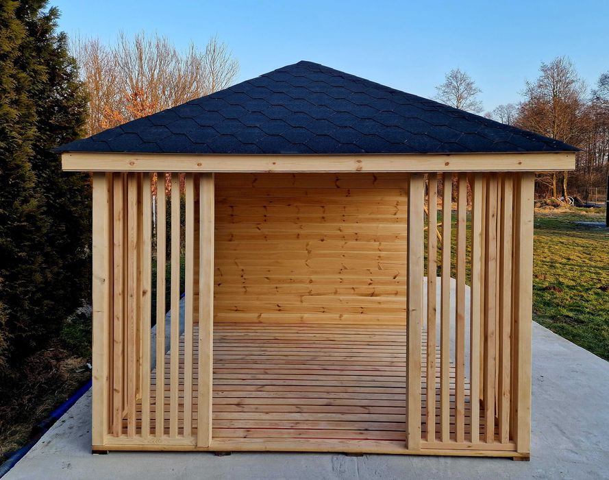 Domek ogrodowy z altaną 3 m x 6 m (4)