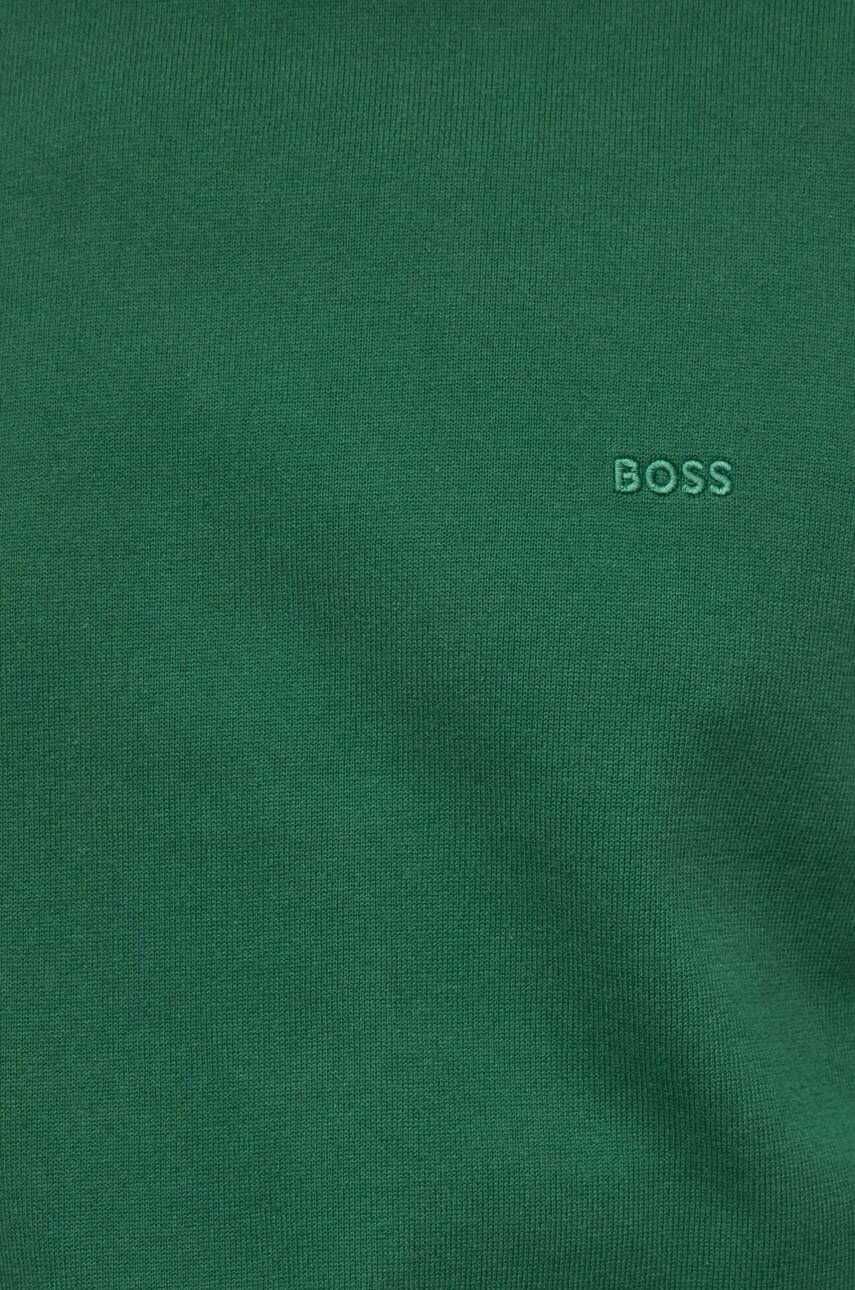 Sweter Hugo Boss, klasyczny krój, unikatowy zielony L