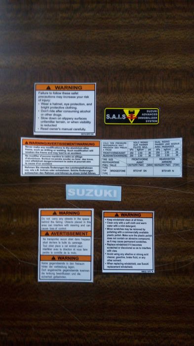 Наклейки предупреждения мотоцикла Honda Suzuki Yamaha Kawasaki бирки