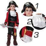Strój Kostium Pirat 7-9 lat 128 134 Cosplay AKCESORIA pirata