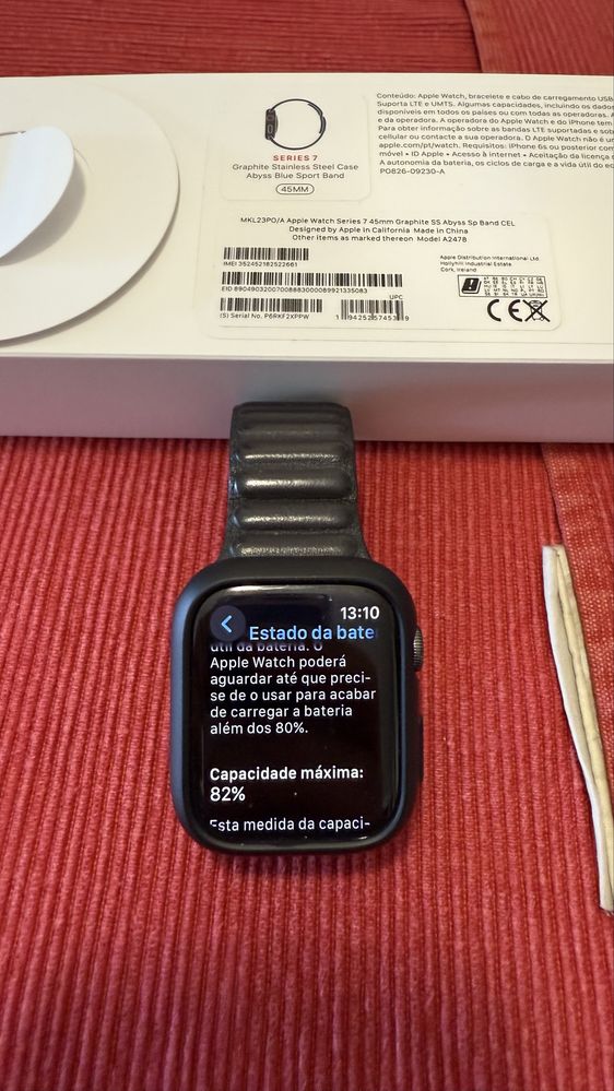 Apple watch 7 45mm GPS + Cell Stanless Seel (Aço)