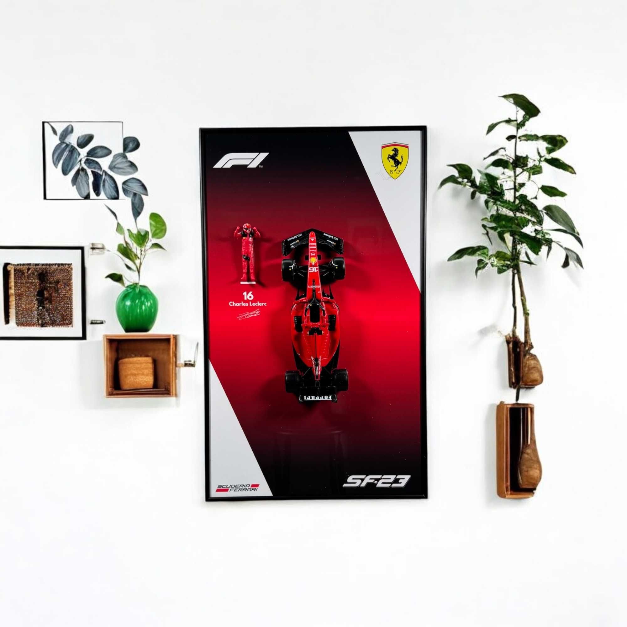 Bburago 50x30 F1 Ferrari SF-23 1/24 #16 Charles Leclerc / Градієнт