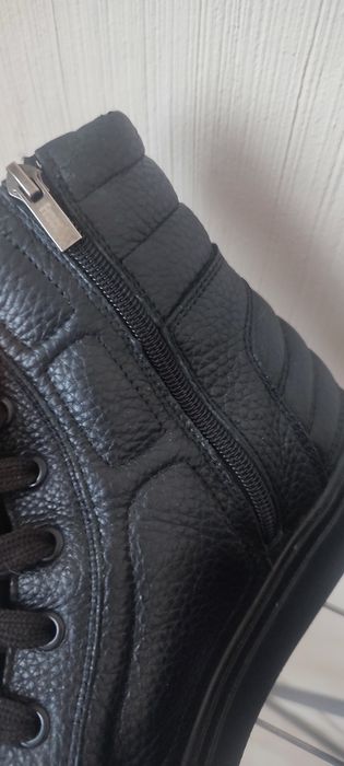 Мужские зимние кожаные 42 р-р