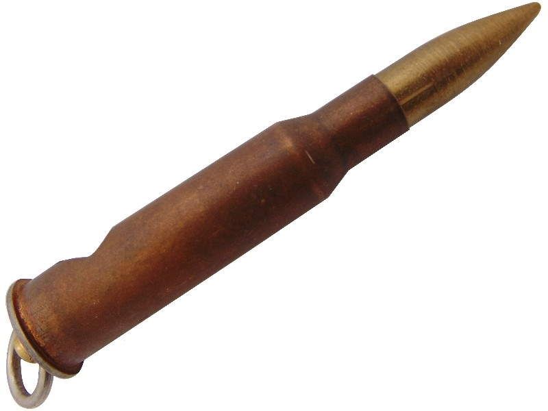 brelok do kluczy nabój 7.62 x 54r mosiądz