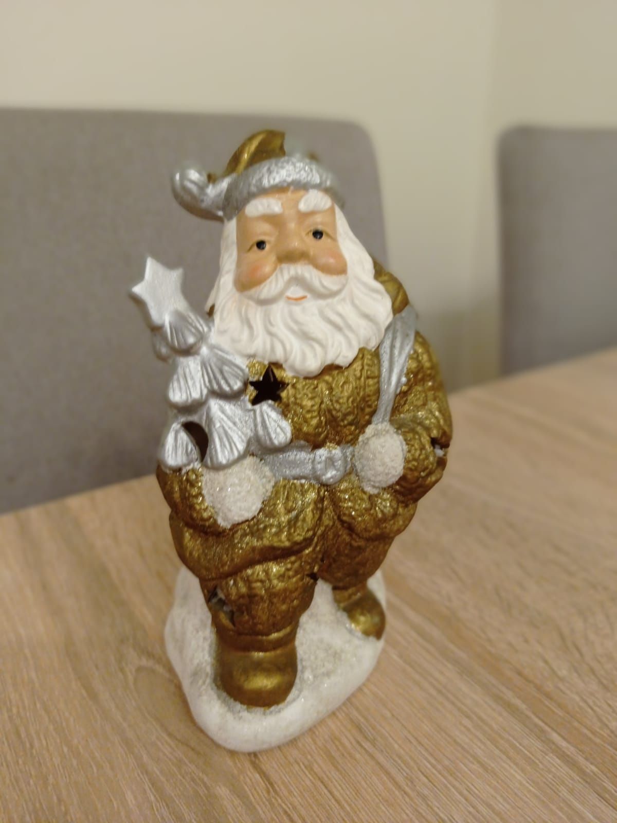 Ceramiczna figurka lampion, boże Narodzenie