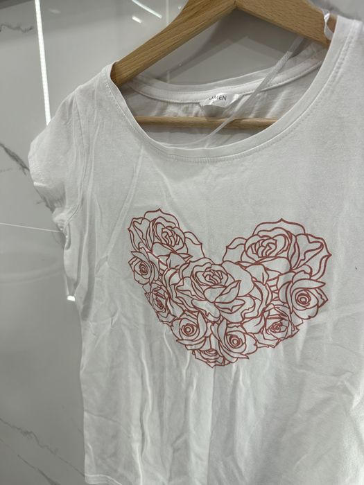T-shirt damski bluzka z krótkim rękawem rozmiar S