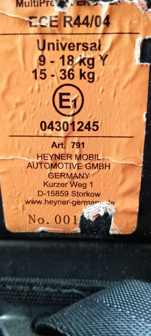 Автокрісло дитяче 9-36 кг Heyner.