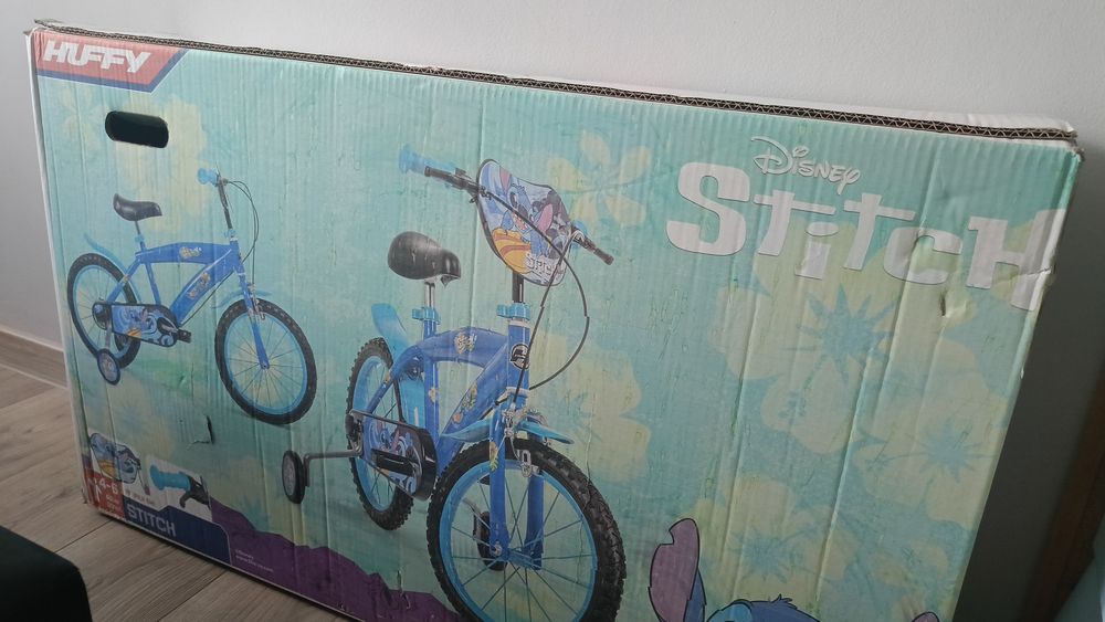 Rower chłopięcy na 4 kołach nowy Stitch koła 16
