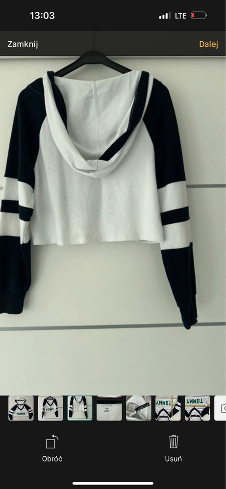 Bluza z kapturem Tommy Hilfiger M krotka bluza Tommy M