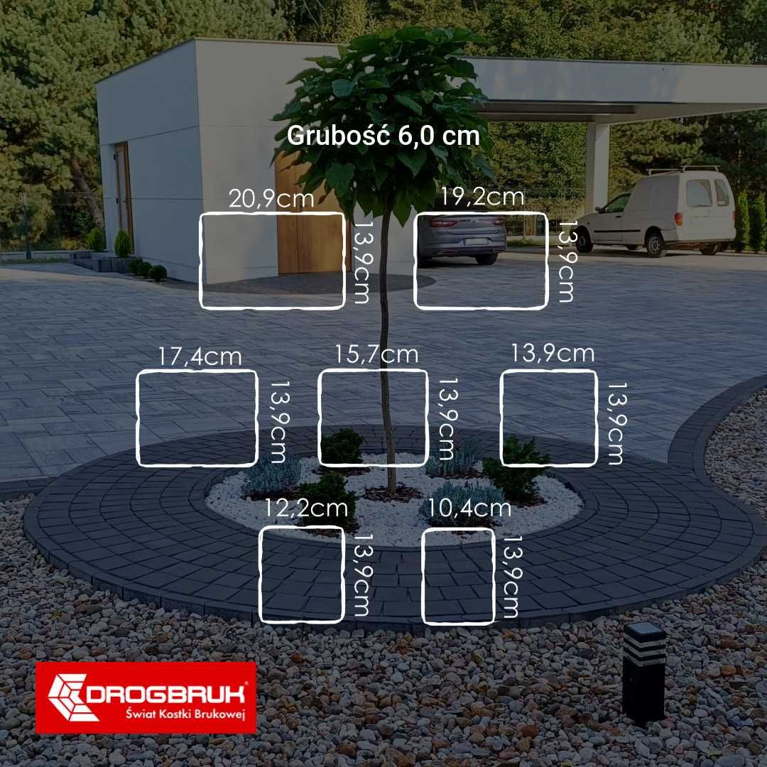 Kostka brukowa MODERNO DROGBRUK na chodnik, podjazd PROJEKT GRATIS!