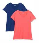 Zestaw 2 Sztuk T-Shirt AMAZON ESSENTIALS Tech-Stretch Serek 2-Kolory S