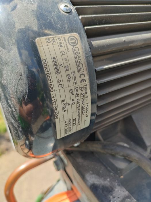 Kompresor, 270 litrów, 400 volt.