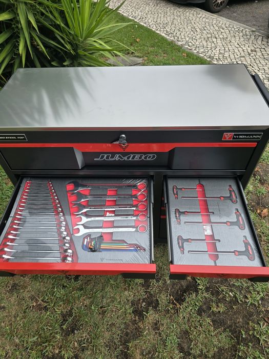 Carrinho de ferramentas de 11 gavetas completas novo