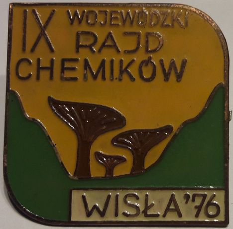 odznaka, wpinka, przypinka IX Wojewódzki Rajd Chemików Wisła '76