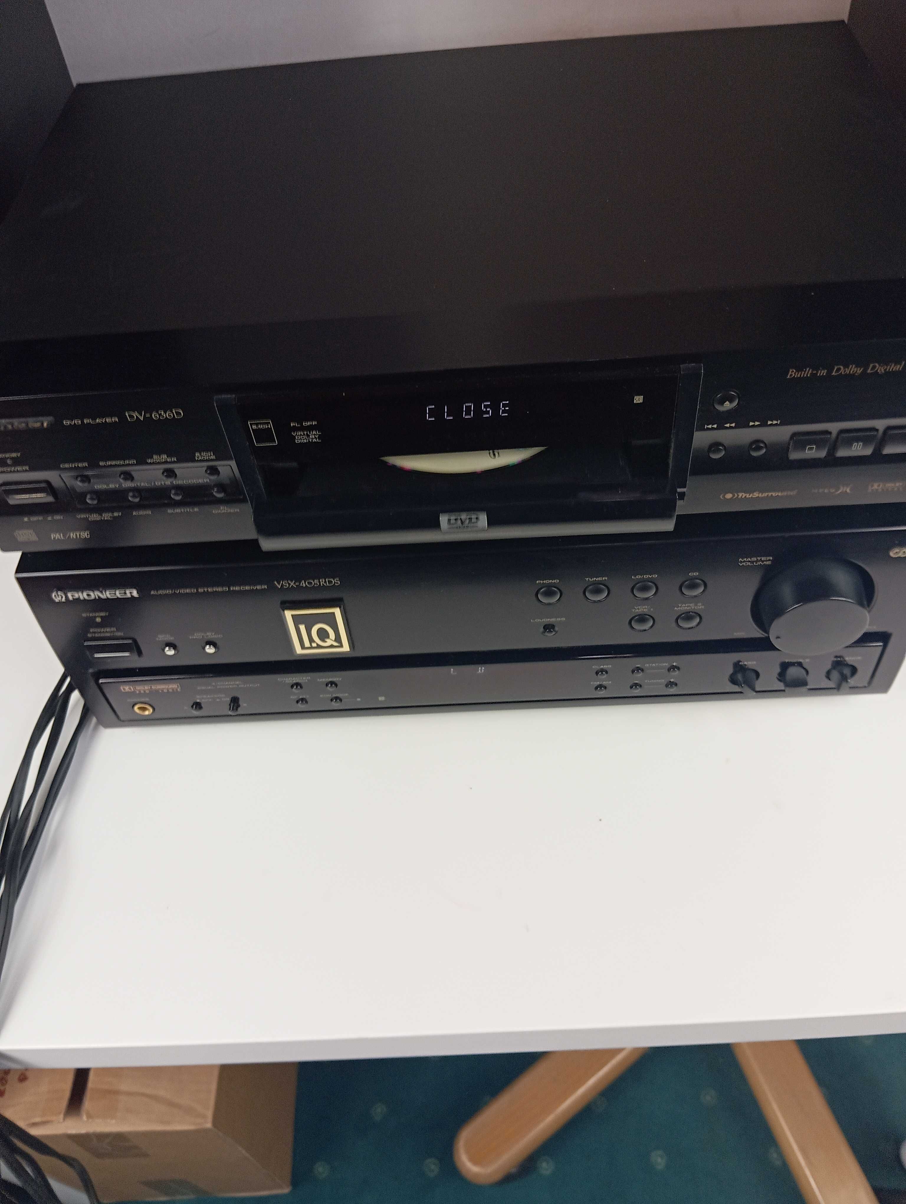 Pioneer VSX-405RDS i DV-636D i I.Q Sound Lady 3 wieża Pioneer