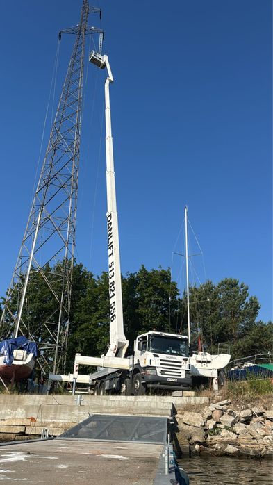 Wynajem podnośnik koszowy, zwyżka 45m, 53m, 61m, 70m