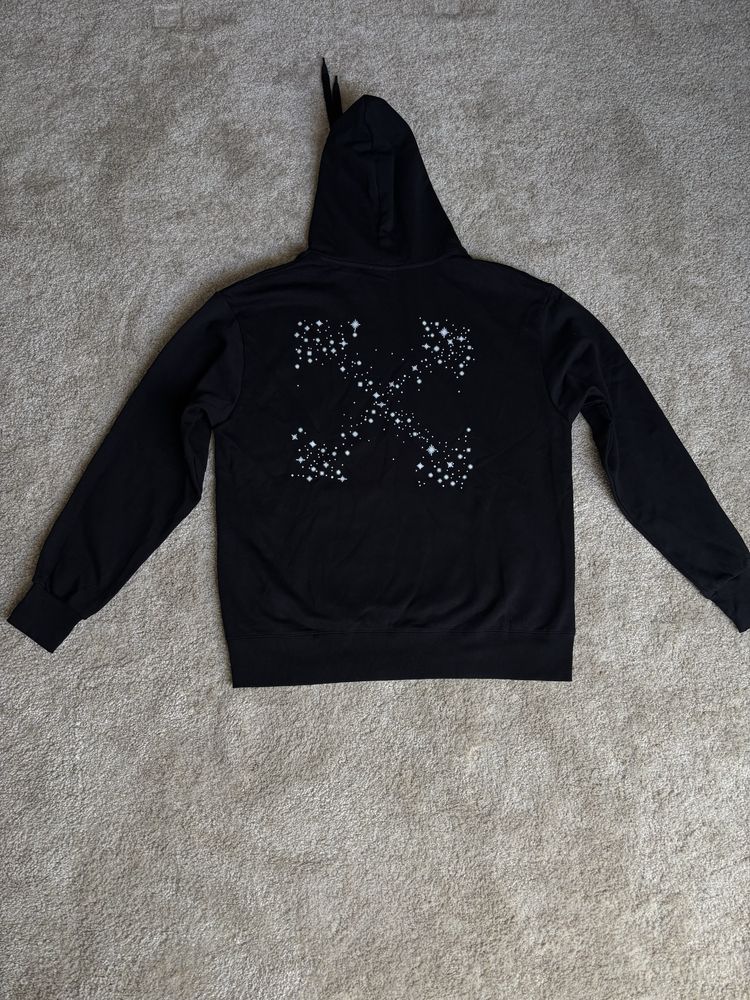 Off‑White “Bling Star Arrow” Hoodie em Algodão Tamanho M