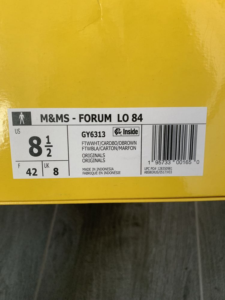 Кроссовки мужские Adidas M&MS-FORUM LO 84 размер 8,5 (26,5 см)