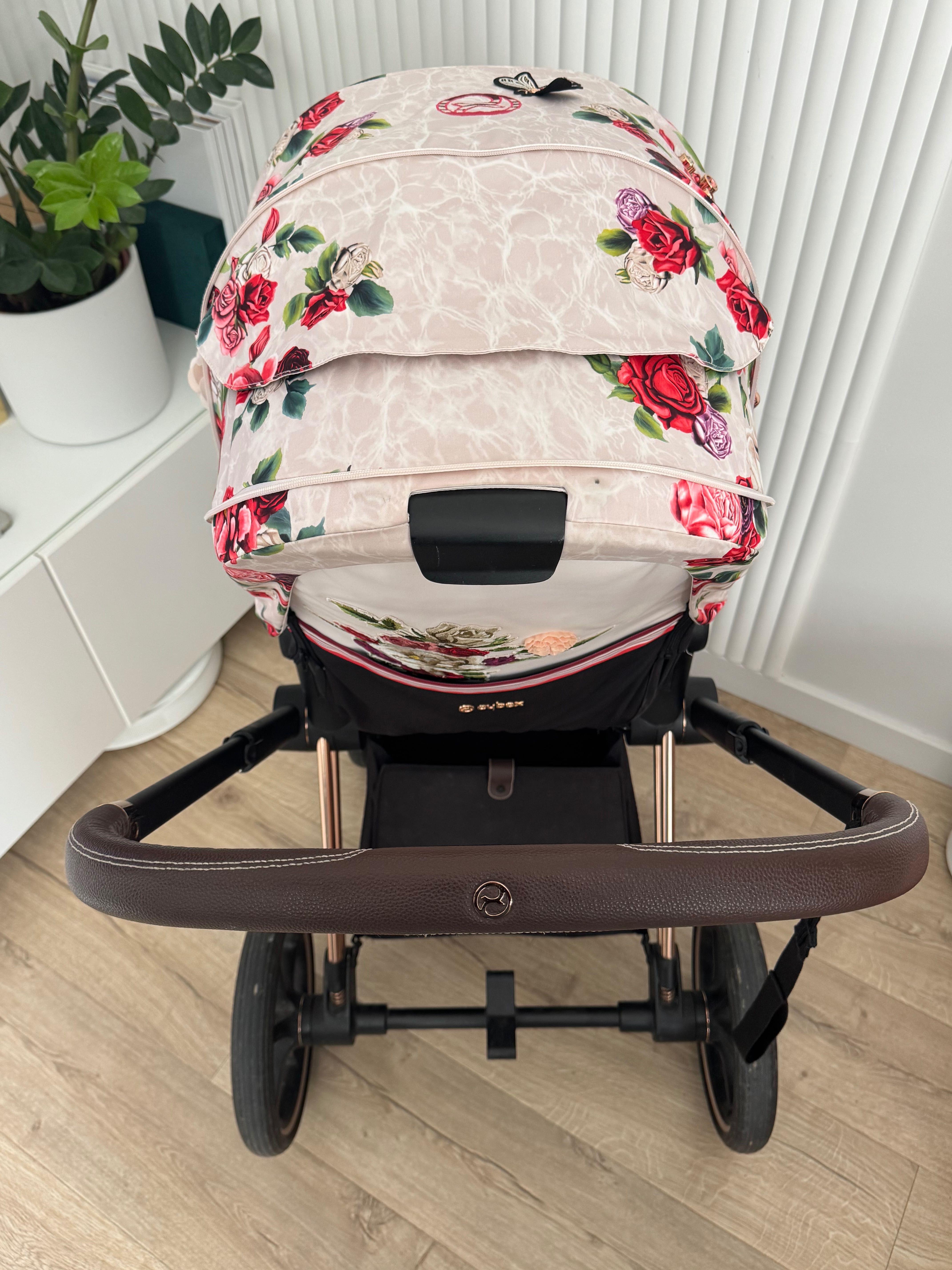DUŻY ZESTAW Cybex Priam 2.0 Spring Blossom 4w1