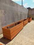 3 foreiras/ vasos/ canteiros de madeira 100x30x30
