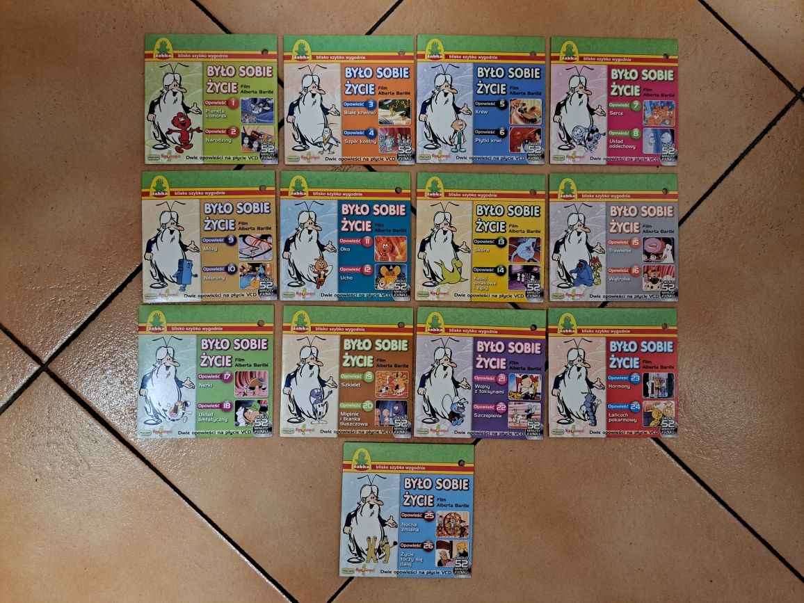 Serial dla dzieci Było sobie życie płyty VCD 13 sztuk odcinki 1-26