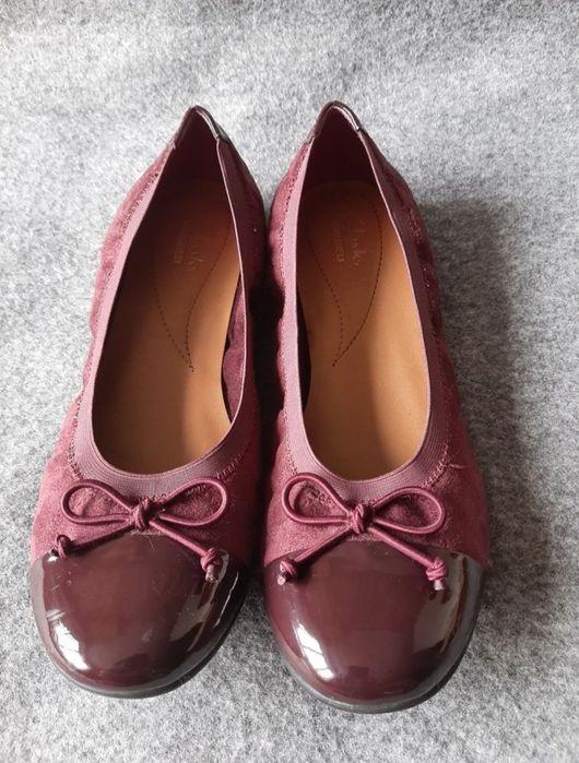Туфли , балетки Clarks ecco, кожа, стелька 24 см