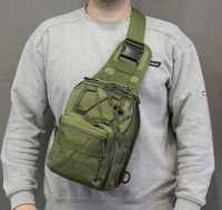 Тактическая сумка через плечо грудь рюкзак однолямочный тактичний