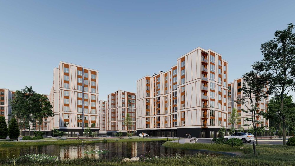 Однокімнатна квартира 38,2м з ФРАНЦУЗЬКИМ балконом Опришівська слобода