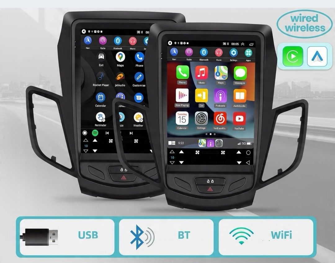 Radio samochodowe ANDROID Ford Fiesta mk7 TESLA 08- 2-Din Android 13
