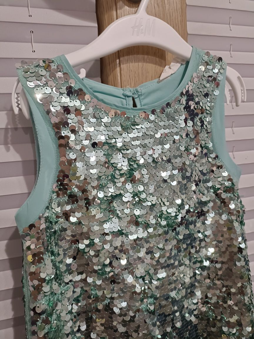 Sukienka cekiny h&m 116