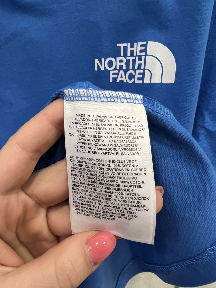 Футболка The North Face Box Logo синяя оригинал новая