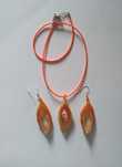 Серьги, колье из бисера