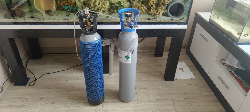 Zestaw 2 x butla CO2 reduktor dyfuzor do akwarium